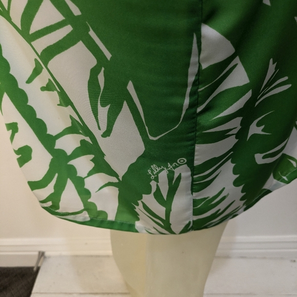 LILLY PULITZER for Target Boom Boom Shift Dress Tropical Leaves Green Sz Small - Picture 7 of 10